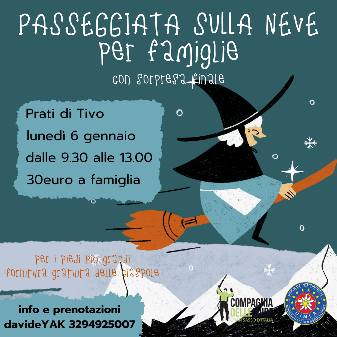 06 gennaio 2025 – Passeggiata sulla neve per famiglie